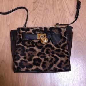 Michael Kors Leopard Half Calf Crossbody